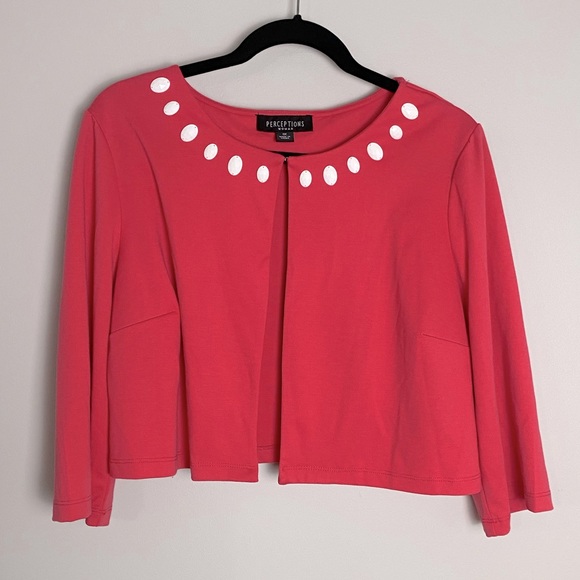 Perceptions Pink Blazer (1X) - Picture 1 of 6